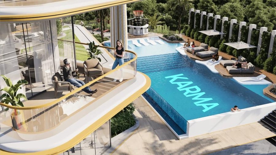 Antalya by Karma infinity pool and terrace render