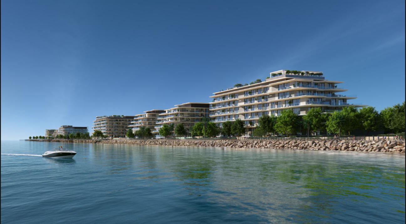 Bashayer waterfront apartment buildings render, Hudayriyat Island