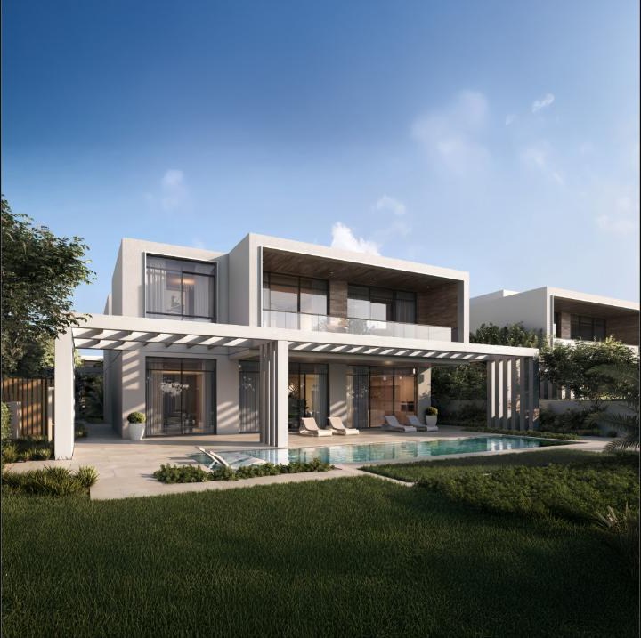 Bashayer villa private garden and pool render