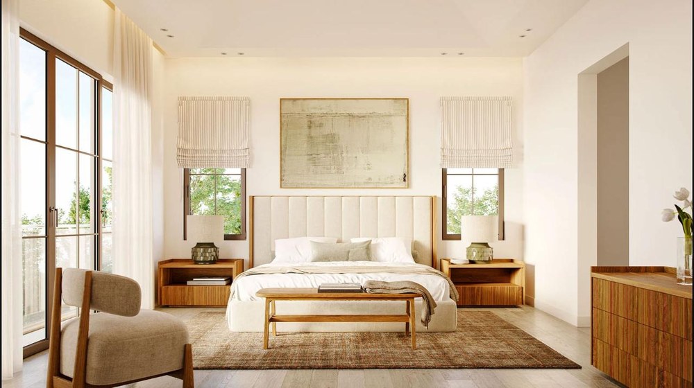 Nawayef East Hill villa bedroom interior render