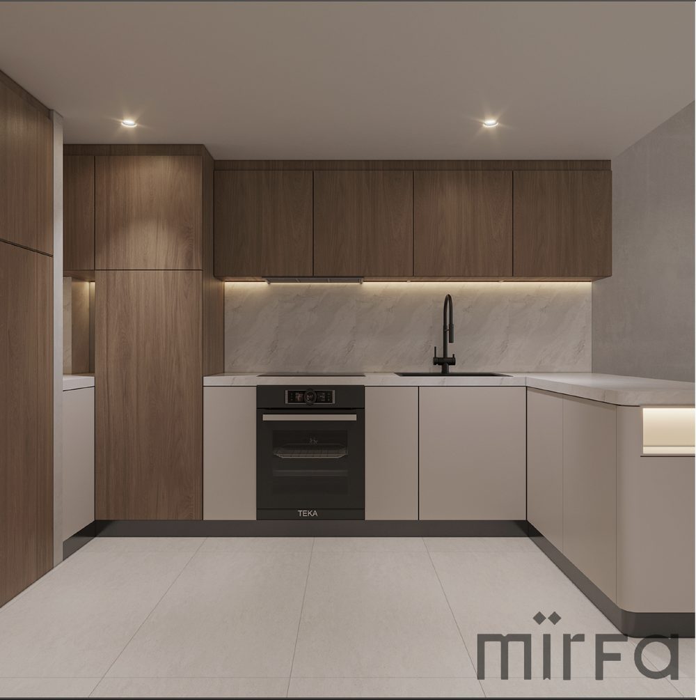Stories by Mirfa apartment kitchen render
