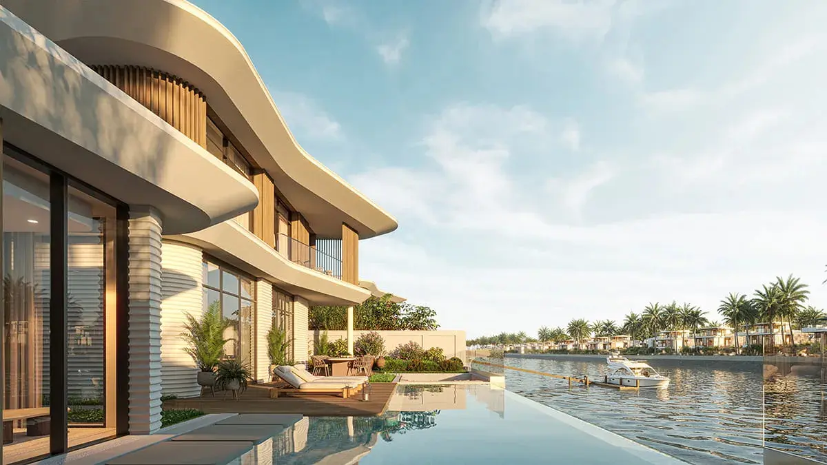 Yas Riva Reserve waterfront villas render