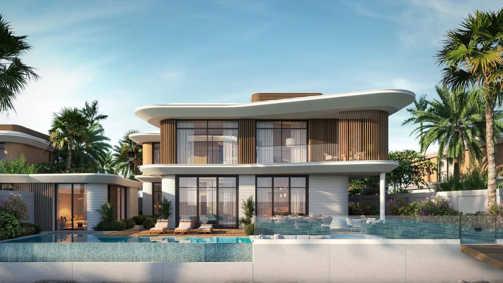 Yas Riva Reserve waterfront villa community render, Yas Island